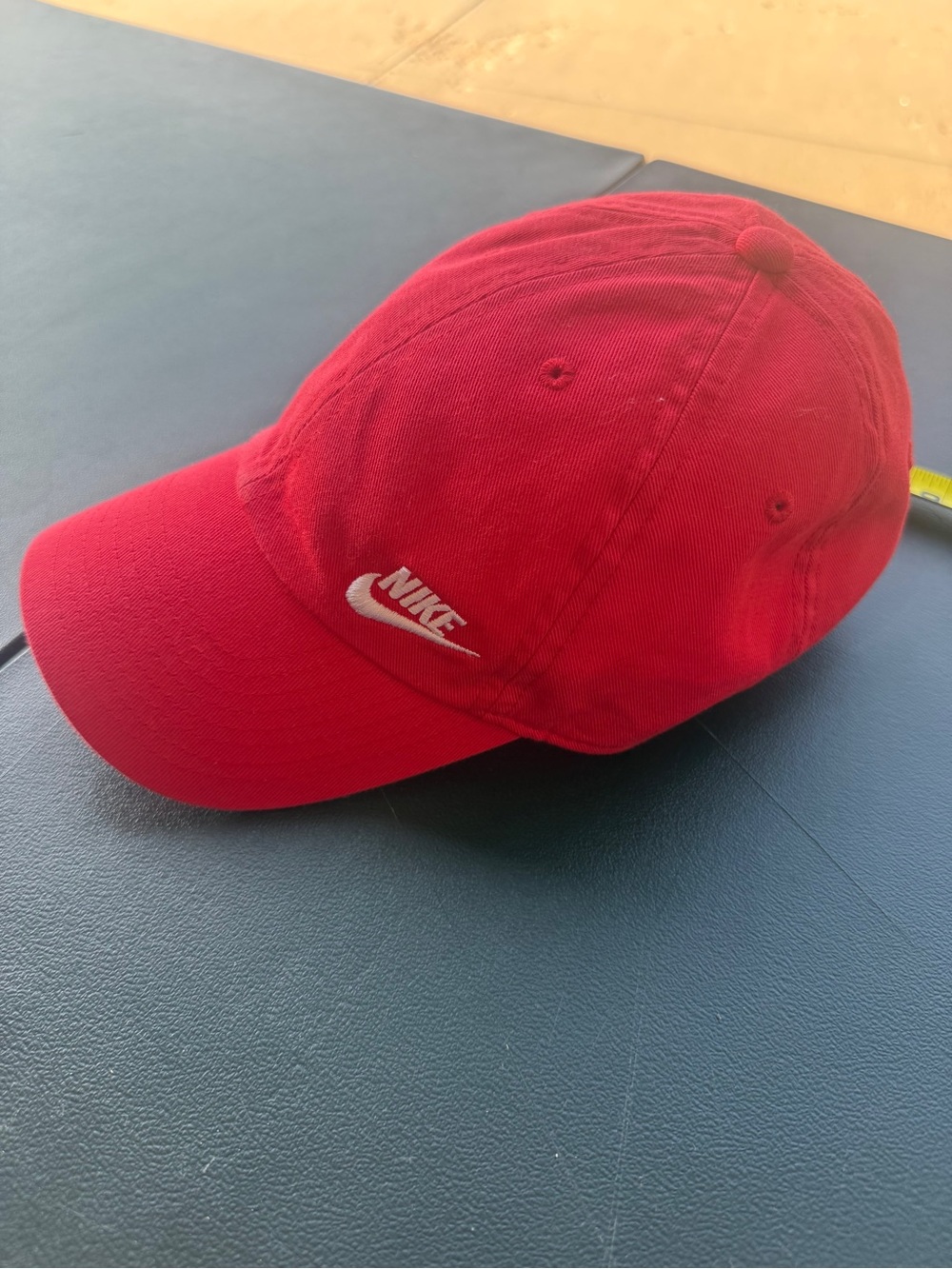 Nike Red Baseball Cap with White Swoosh